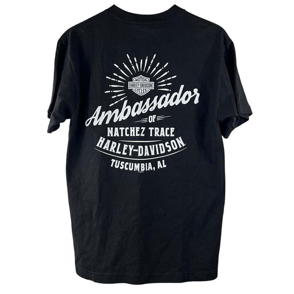 Harley Davidson Black T Shirt Size M Ambassador Natchez Trace Tuscumbia, AL